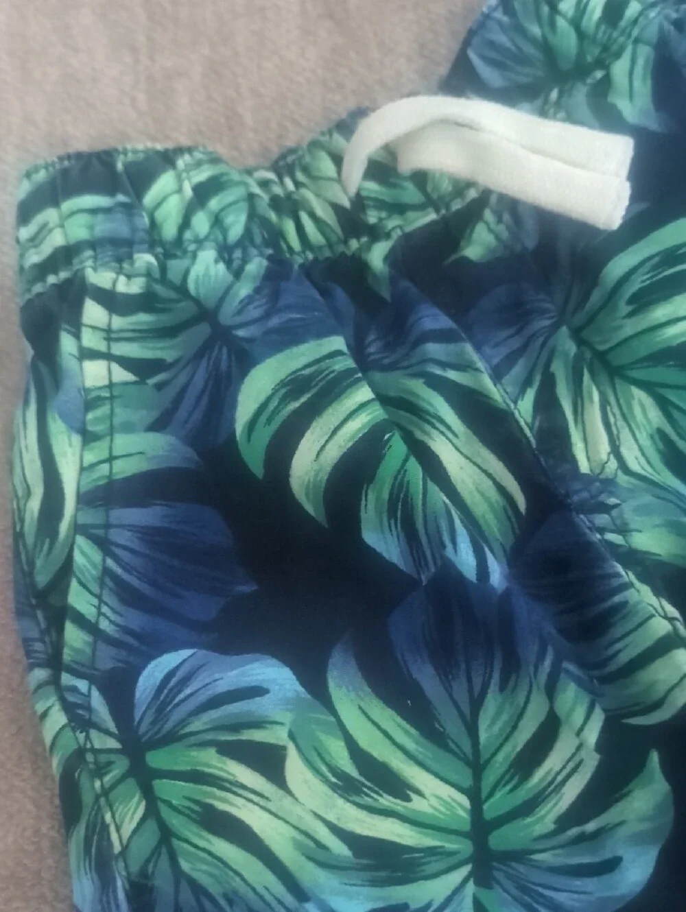 Tropical Leaf  Shorts Green & Blue Children's Place 18-24 Months Summer